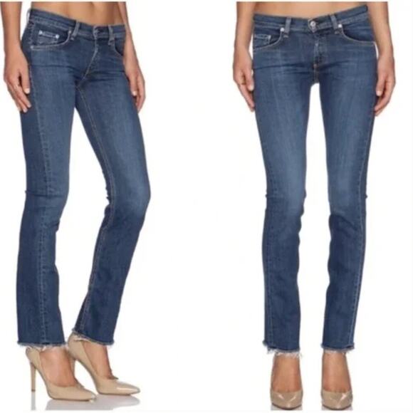 Rag & Bone Womens Raw Hem Straight Leg Jeans Size 26 - Picture 1 of 7